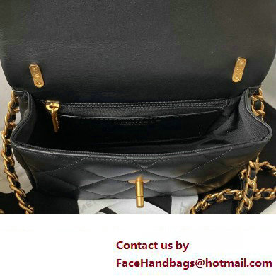 Chanel Lambskin  &  Gold-Tone Metal Badges Mini Flap Bag AS4274 Black 2023
